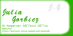 julia gorbicz business card